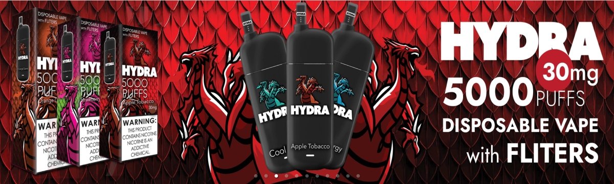 HYDRA 5000 Puffs | 1 Disposable Vape + 4 Filter Tips - WeAreDragon