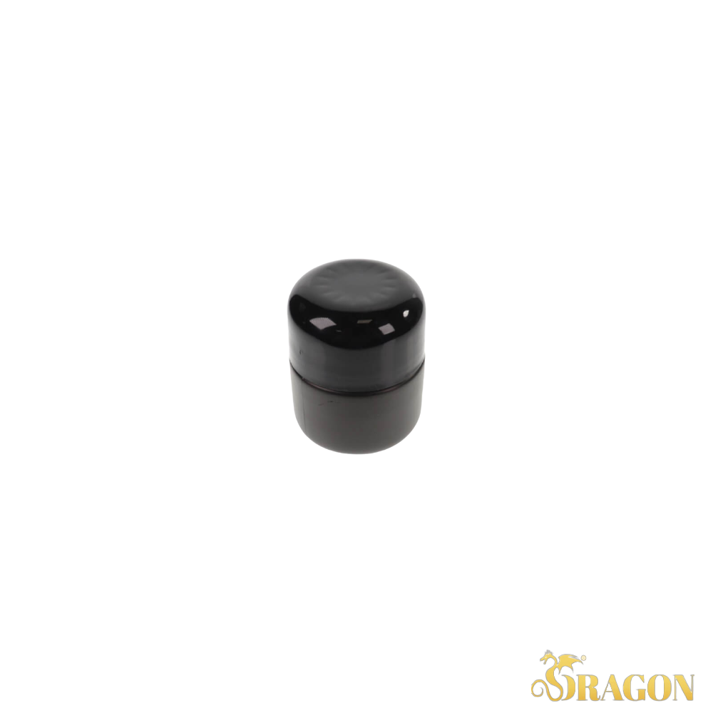 60ml 5 Count Pack Round Matte Black Glass Jar With Black Lid