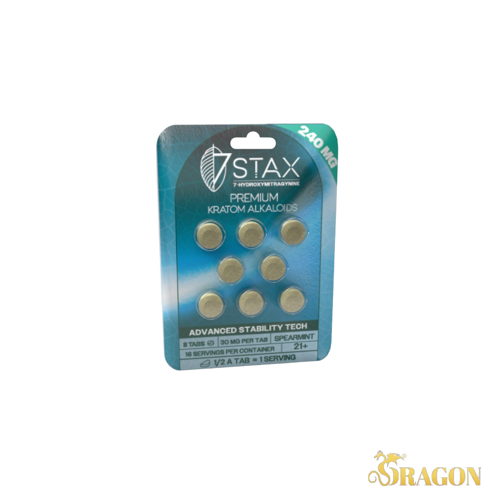7Stax 7-Hydroxy Kratom Tablets 30mg (8 Count Blister Pack)