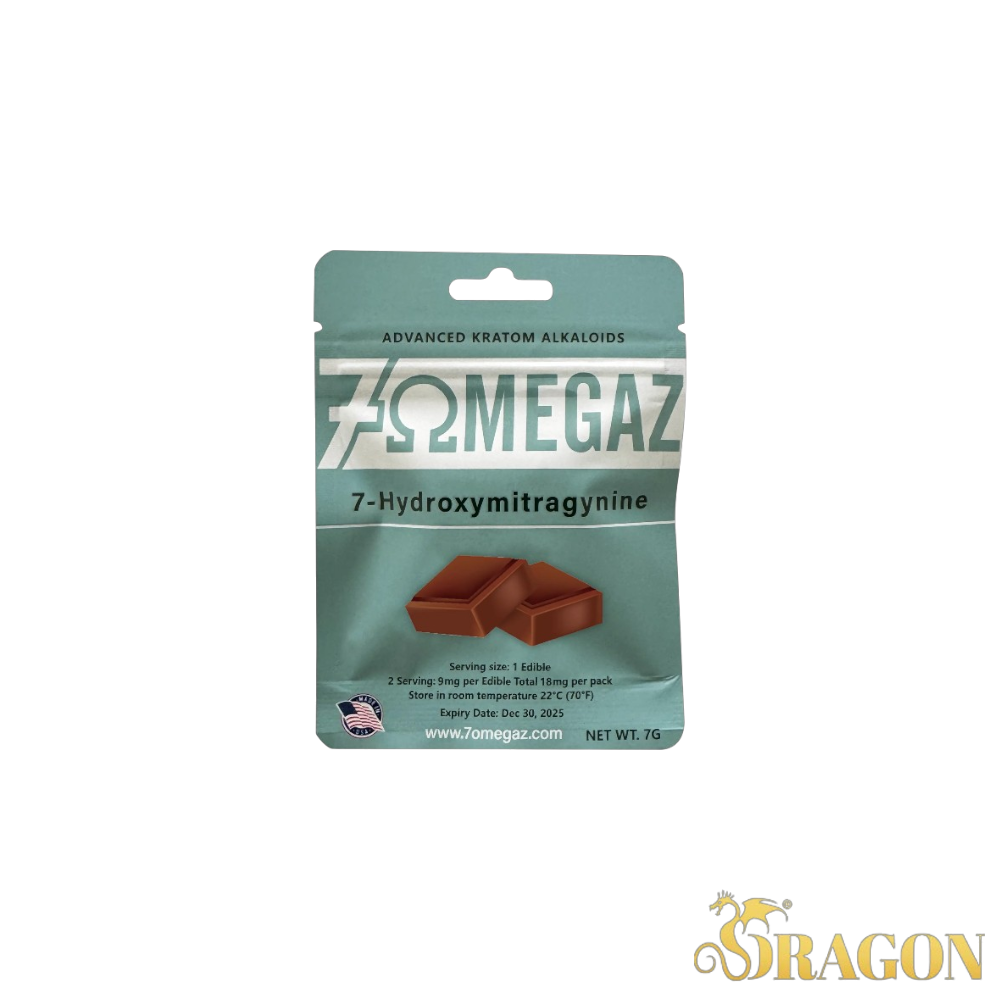 7 O'Megaz 7-Hydroxy Kratom Chocolates 18mg (20 Count Box)