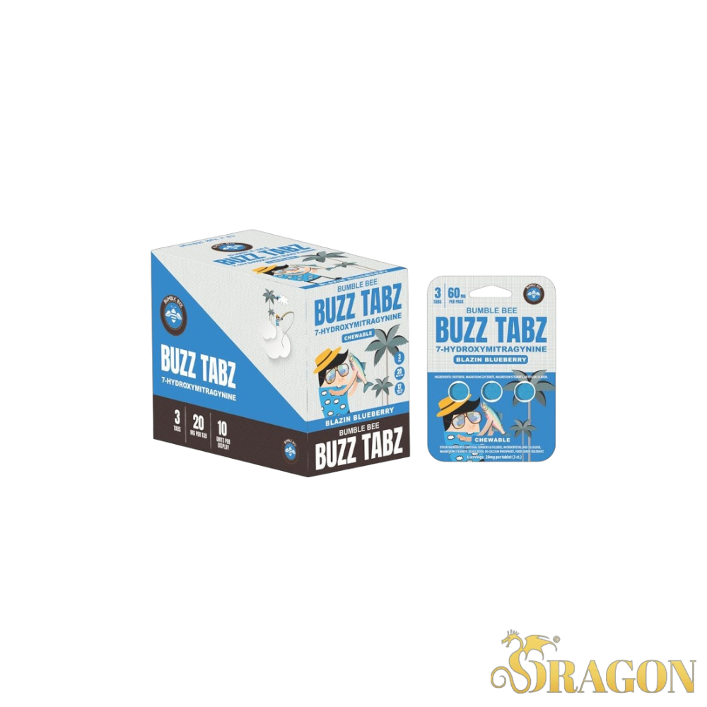 Bumble Bee Buzz Tabz 7-Hydroxy Kratom Tablets 20mg (3 Count Blister Pack)