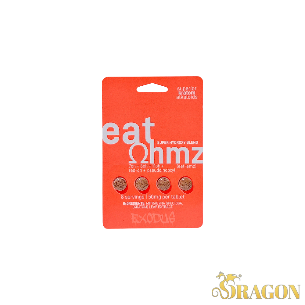 Eat Ohmz Super Hydroxy Blend Kratom Tablets 50mg (4 Count Blister Pack)