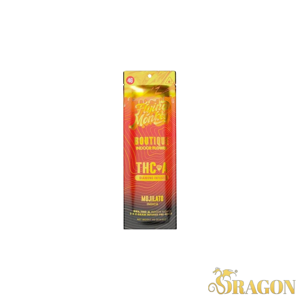 Flying Monkey Boutique Indoor Flower THCA 55% Diamond Infused Pre-Rolls