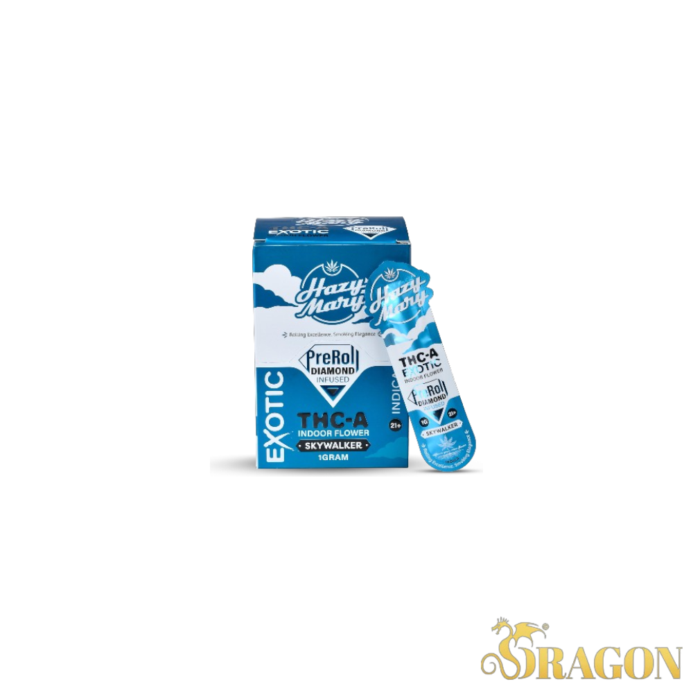 Hazy Mary Exotic Indoor Flower THCA Diamond Infused Pre-Rolls 1000mg