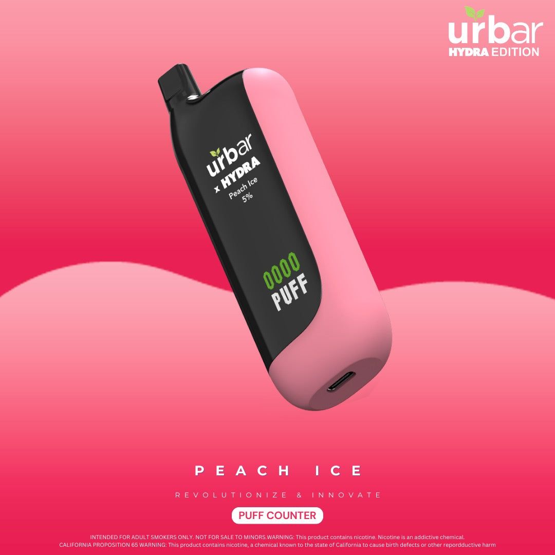 URBAR X HYDRA FIRST EVER PUFF COUNTER 5% NICOTINE RECHARGEABLE DISPOSABLE VAPE - WeAreDragon