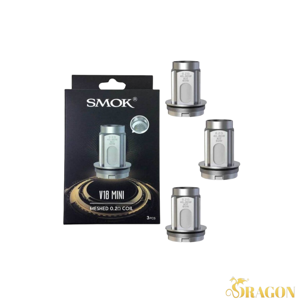 Smok TFV18 Mini Mesh Coil | 3 Count Box | Meshed 0.2Ω Coil