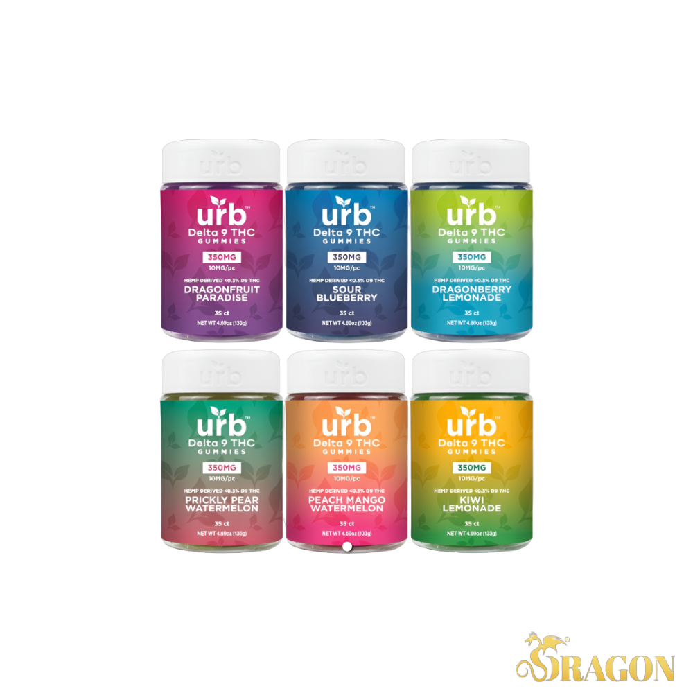 URB D9 THC 350mg Gummies | 35 Count Jar