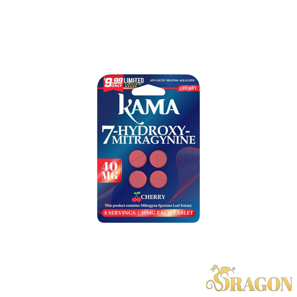 Kama Limited Edition 7-Hydroxy Kratom Tablets 10mg (4 Count Blister Pack)