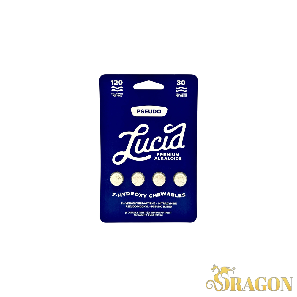 Lucid Pseudo+7-Hydroxy Kratom Tablets 30mg (4 Count Blister Pack)