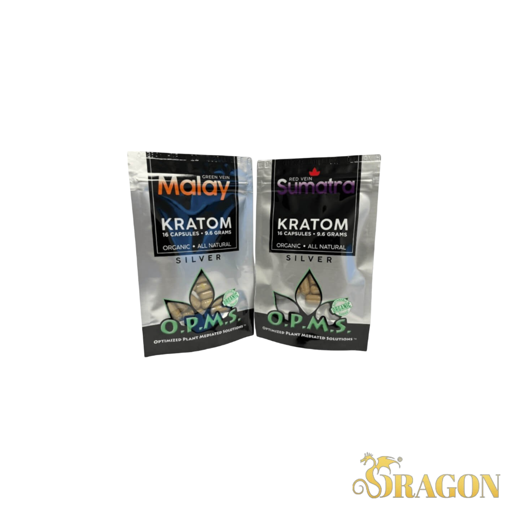 OPMS Silver Kratom Capsules 9.6g (16 Count Pouch)
