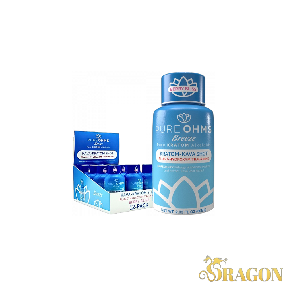 Pure Ohms Breeze 7-Hydroxy Kratom-Kava Shots