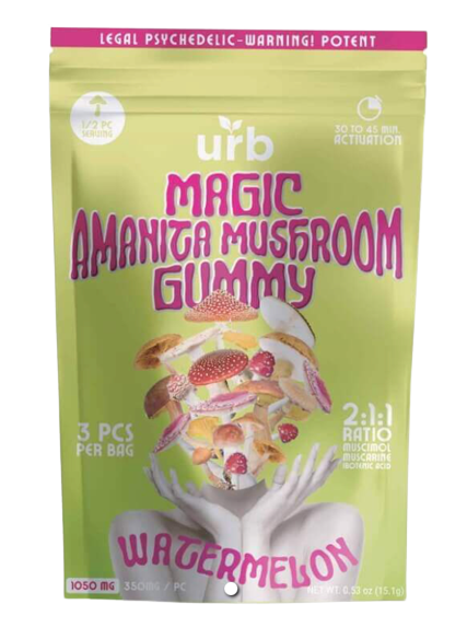Urb Magic Amanita 1050mg 3 Count Pouch Mushroom Gummy - WeAreDragon