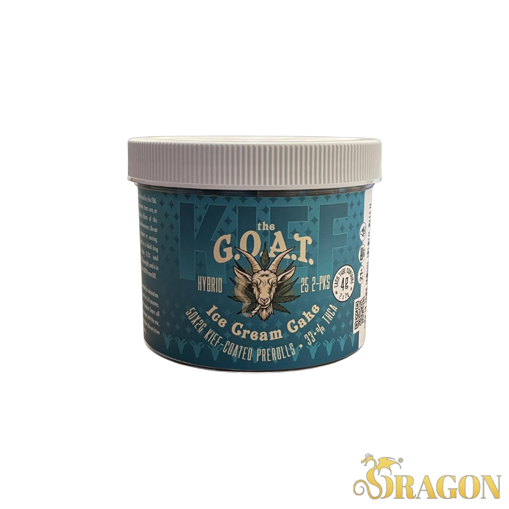 The GOAT Kief Coated THCA Pre-Rolls 2G (50 Count Jar)