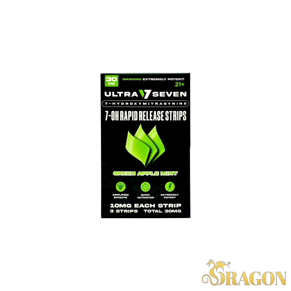 Ultra Seven 7-Hydroxy Kratom Rapid Release Strips 10mg (3 Count Pack)