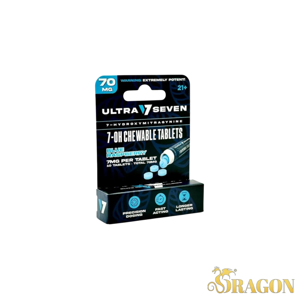 Ultra Seven 7-Hydroxy Kratom Tablets 7mg (10 Count Jar)