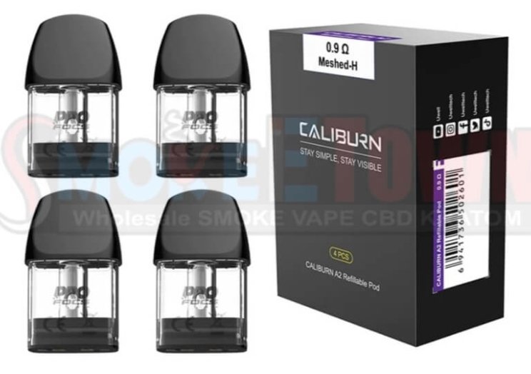 Uwell Caliburn A2 Refillable Pod | 4 Count Box | 0.9Ω Meshed-H - WeAreDragon